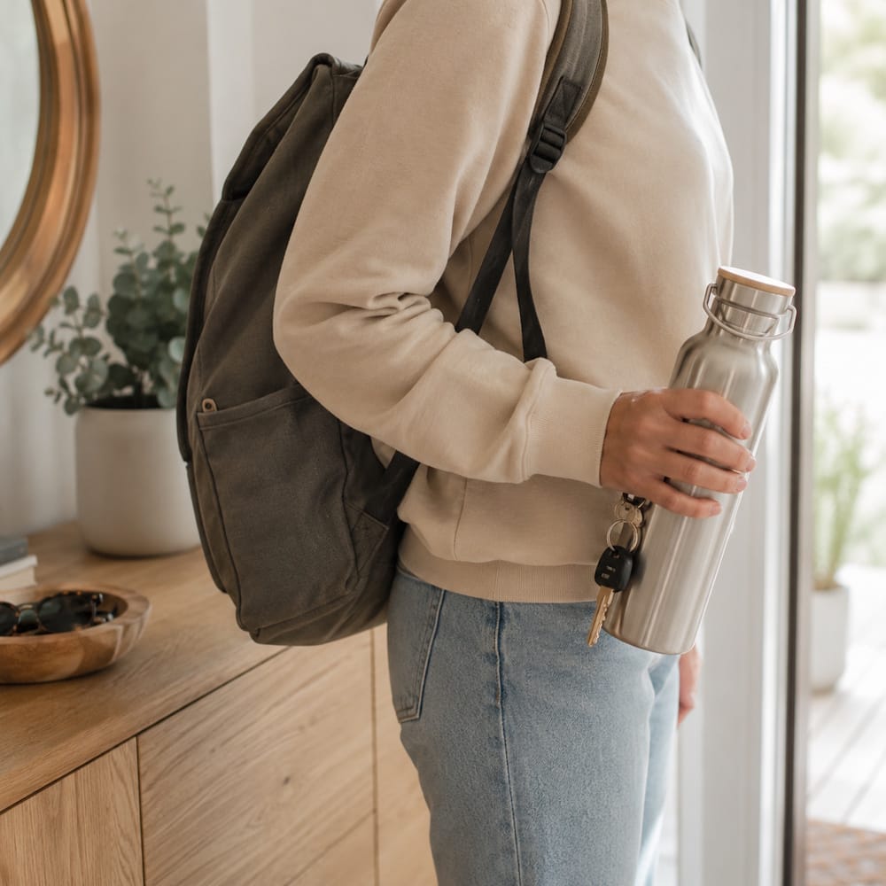 Die Flasche, die automatisch mitkommt