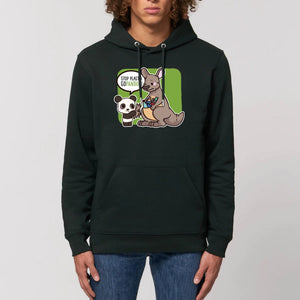 pandoo Hoodie - CRUISER - Stanley - DTG XS / Black Hoodie Stop Plastik aus Bio-Baumwolle | Unisex | Känguru