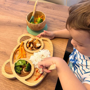 pandoo Kindergeschirr Kindergeschirr Set aus Bambus
