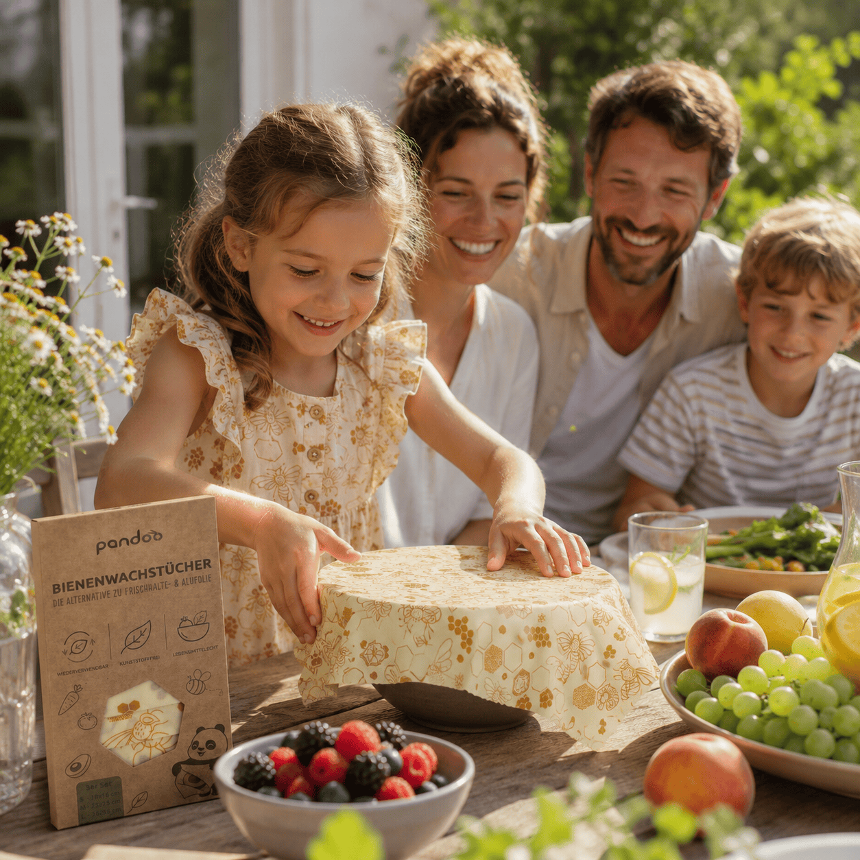 Bienenwachstücher Starter Set (3 Größen) - Ersetzt Plastikfolie