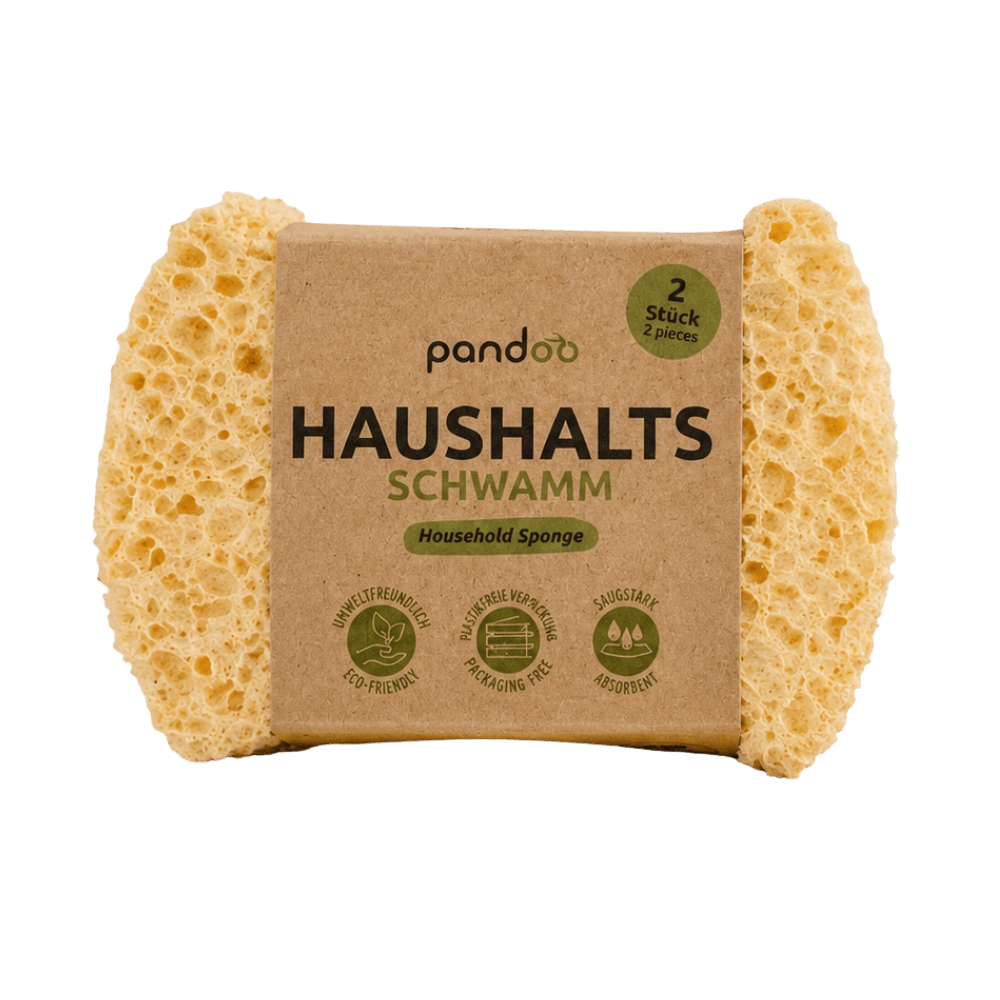 pandoo Haushaltsschwamm 2 Schwämme Haushaltsschwamm | Nachhaltiger Spülschwamm