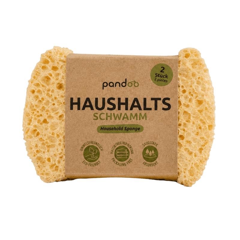 pandoo Haushaltsschwamm 2 Schwämme Haushaltsschwamm | Nachhaltiger Spülschwamm