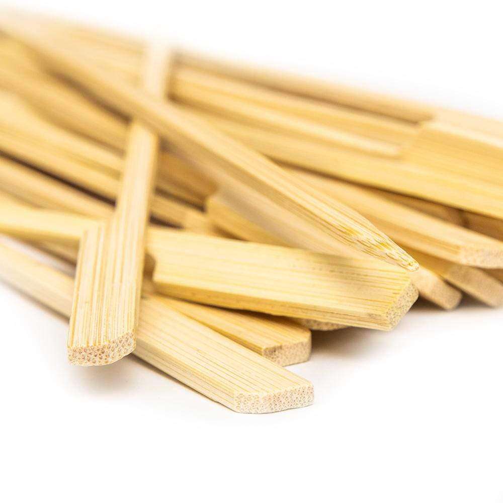 pandoo Grillstick 30 Grillsticks mit breitem Griff aus Bambus