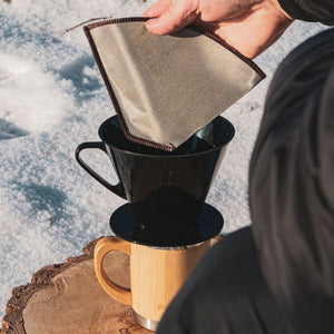 pandoo Kaffeefilter Wiederverwendbarer Kaffeefilter aus Edelstahl