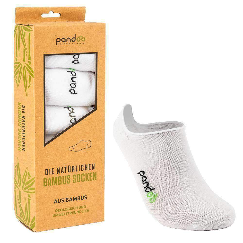 pandoo Socken 35 - 38 / Schwarz Bambus Füßlinge - 6er Pack