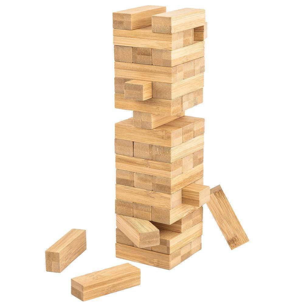 pandoo Spiel Wackelturm aus Bambus