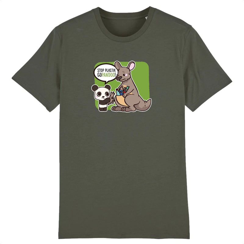 pandoo Stanley/Stella Rocker - DTG T-Shirt Stop Plastik aus Bio-Baumwolle | Unisex | Känguru