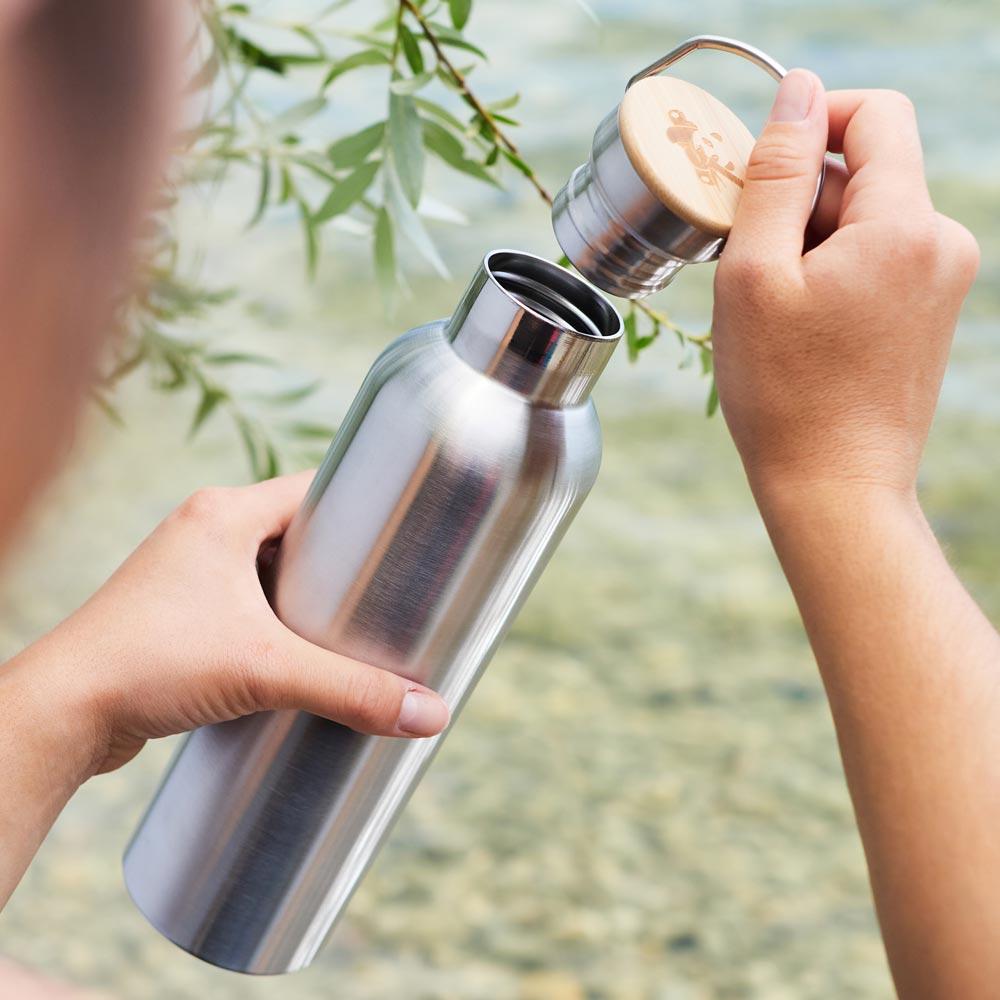 pandoo Trinkflasche Wiederverwendbare Edelstahl Trinkflasche | mit oder ohne Isolierung