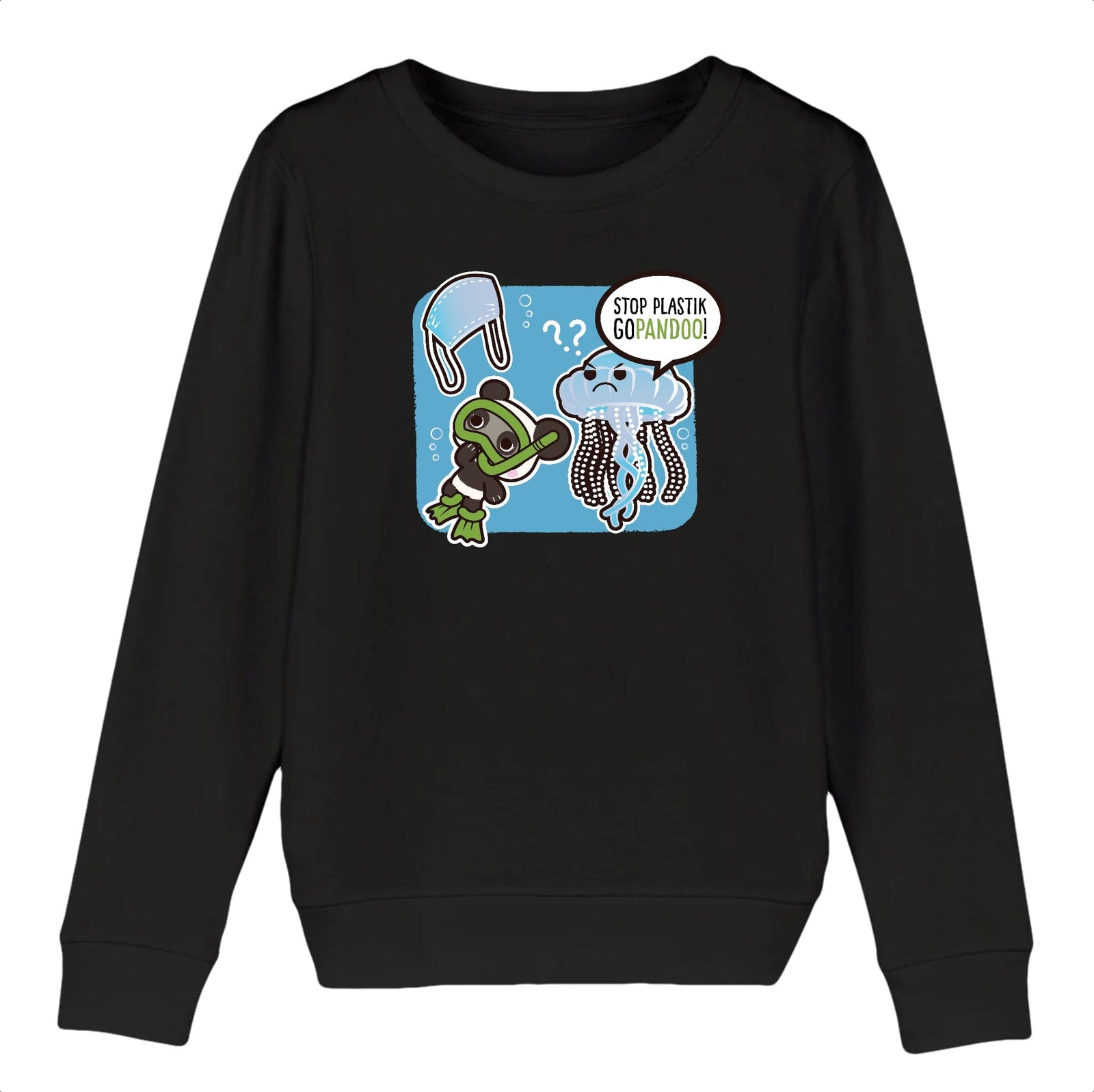 T-Pop Child Sweat-shirt Mini Changer - Stanley/Stella - DTG 3-4 years / White Kinder Sweat-Shirt | Pullover aus Bio-Baumwolle | Unisex | Qualle