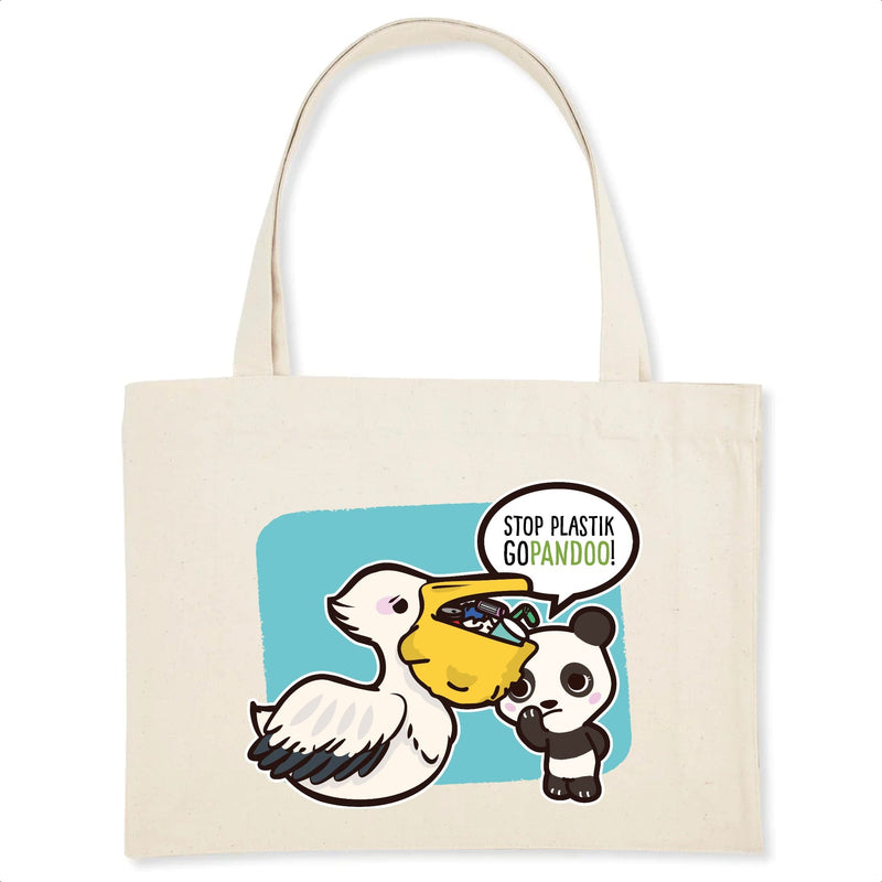 T-Pop Shopping Bag Stanley/Stella blanc cassé - DTG Unique / White Einkaufstasche aus Bio-Baumwolle | Pelikan